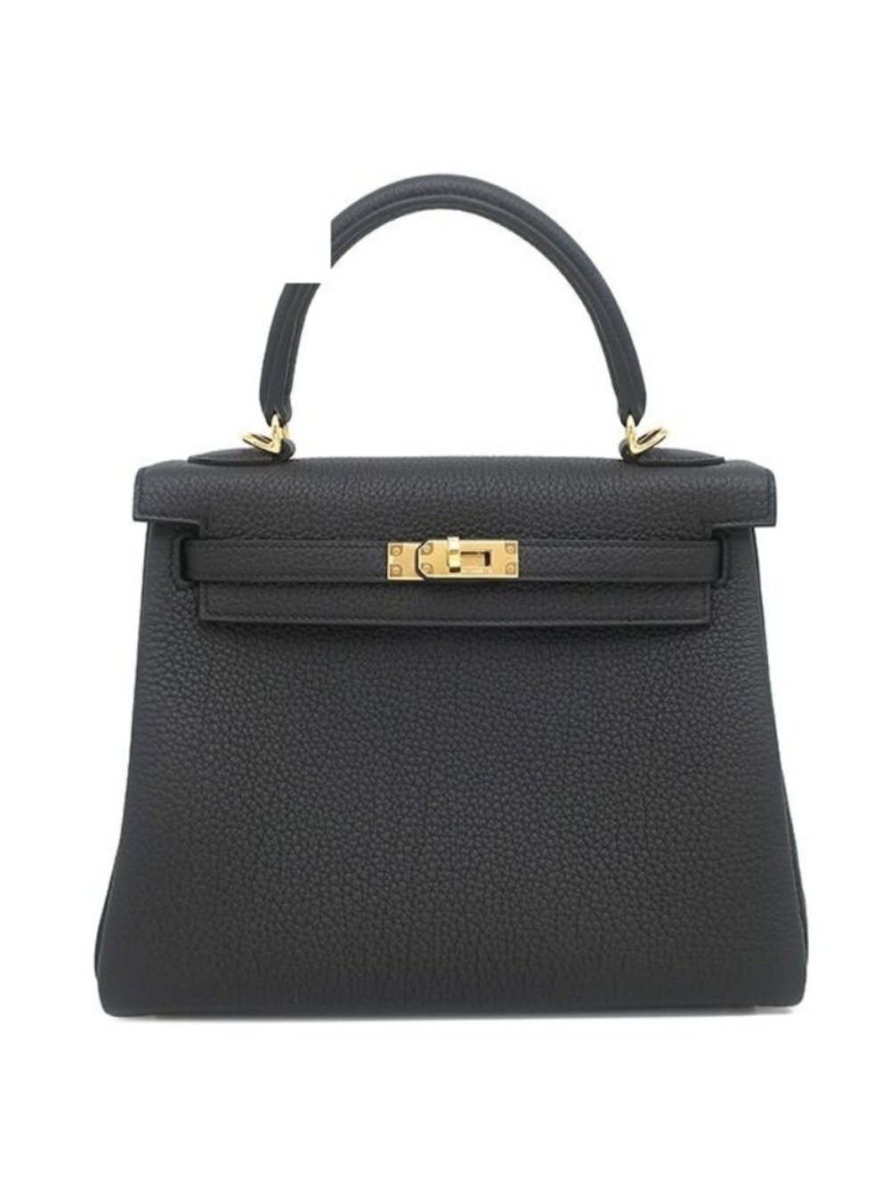 Hermes 2-Way Bag Kelly 25 Retourne Togo Black Gold